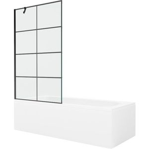 MEXEN/S - Vega obdĺžniková vaňa 160 x 70 cm s panelom + vaňová zástena 100, čierna vzor 550116070X9510007077 vyobraziť