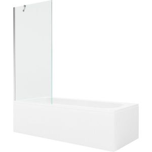MEXEN/S - Vega obdĺžniková vaňa 170 x 70 cm s panelom + vaňová zástena 80, transparent, chróm 550117070X9508000001 vyobraziť
