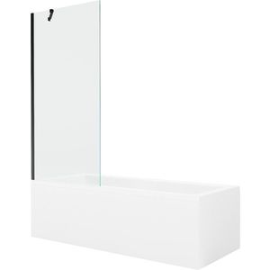 MEXEN/S - Cubik obdĺžniková vaňa 170 x 70 cm s panelom + vaňová zástena 80, transparent, čierna 550317070X9508000070 vyobraziť