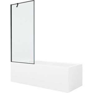 MEXEN/S - Cubik obdĺžniková vaňa 170 x 70 cm s panelom + vaňová zástena 80, čierna vzor 550317070X9508007070 vyobraziť