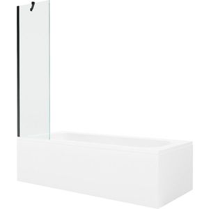 MEXEN/S - Vega obdĺžniková vaňa 170 x 70 cm s panelom + vaňová zástena 50, transparent, čierna 550117070X9505000070 vyobraziť