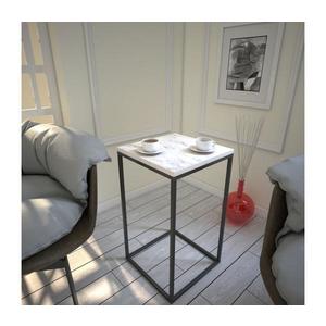 Odkladací stolík PURE 62x35 cm biela/čierna 801CMY2867 vyobraziť