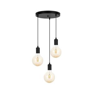 Luster na lanku MIROS 3xE27/60W/230V guľatý čierna 0058 vyobraziť