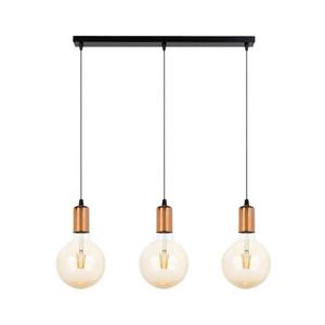 Luster na lanku MIROS 3xE27/60W/230V čierna/medená 0066 vyobraziť