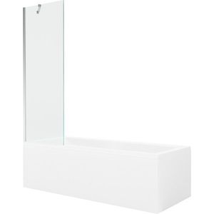 MEXEN/S - Cubik obdĺžniková vaňa 150 x 70 cm s panelom + vaňová zástena 60, transparent, chróm 550315070X9506000001 vyobraziť