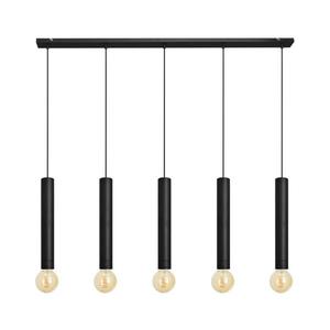 Luster na lanku TUBE 5xE27/15W/230V čierna vyobraziť