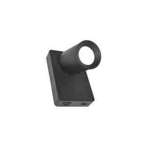 Nástenné bodové svietidlo TAFT 1xGU10/30W/230V USB čierna 011177 vyobraziť