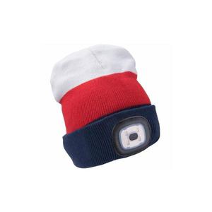 Extol - Čiapka s čelovkou a USB nabíjaním 300 mAh, biela/červená/modrá, veľ. UNI 43450 vyobraziť
