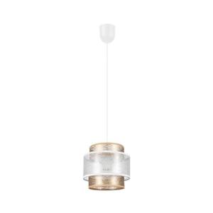 Luster na lanku GABI 1xE27/60W/230V zlatá/biela pr. 20 cm 0837 vyobraziť