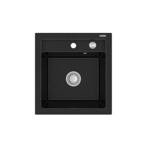 Granitový drez MEXEN VITO čierno-strieborná metalíza vyobraziť