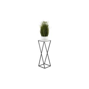 HowHomely Stojan na kvety LOFT 70x24 cm čierna/biela 10-1631-70-BW-MDF vyobraziť