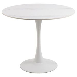 Jedálenský okrúhly stôl Malta 90 cm keramika/biely mramor vyobraziť