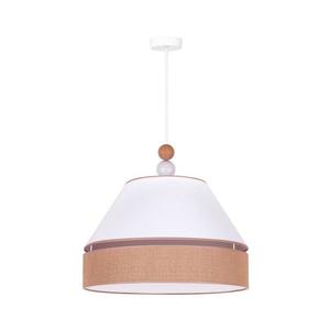 - Luster na lanku AVIGNON 1xE27/15W/230V pr. 60 cm biela/hnedá 601948 vyobraziť