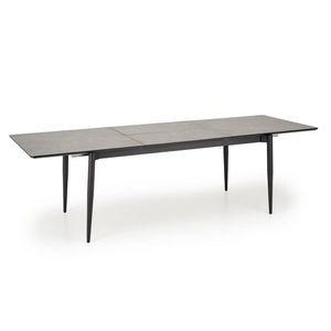 Jedálenský rozkladací stôl Charles 180/260 cm sivý mramor/čierny vyobraziť