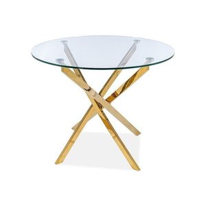 Jedálenský stôl Agis 90 cm číry/zlatý vyobraziť