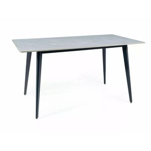 Jedálenský stôl Ivy 140 cm sivý/čierny mat vyobraziť