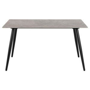 Jedálenský stôl Wicklow 140 cm sivý mramor/čierny vyobraziť