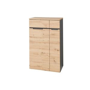 Kancelárska komoda Brego 10 75 cm grafit/dub Artisan vyobraziť