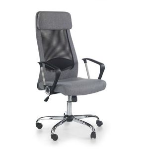 Ergonomická kancelárska stolička s bedrovou opierkou, opierkou hlavy, sivá vyobraziť