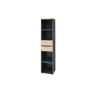 Kancelársky regál Brego 06 45 cm so zásuvkami grafit/dub Artisan vyobraziť