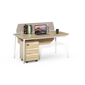 Kancelársky stôl s kontajnerom Houseland Profit Max 01 1608 dub/biely vyobraziť