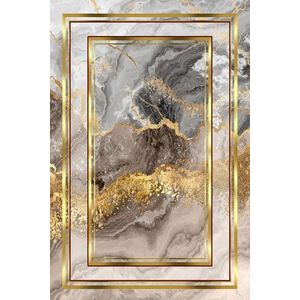 Koberec Marble Frame 180x280 cm sivý/zlatý vyobraziť