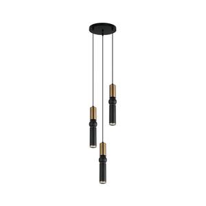 PND-14290-3-BRO-BK - Luster na lanku ISIDORA 3xGU10/25W/230V čierna/bronz PND-14290-3-BRO-BK vyobraziť
