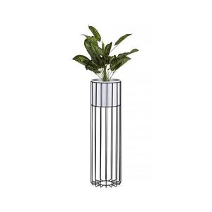 HowHomely Kovový kvetináč LOFT 70x20 cm čierna/biela HH-ML-01-BW vyobraziť