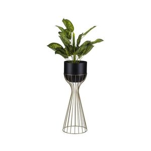 HowHomely Kovový kvetináč LOFT 56x20 cm zlatá/čierna HH-ML-10-GB vyobraziť