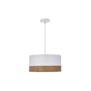 Luster na lanku BIANCO 1xE27/40W/230V biela/hnedá 31-17536 vyobraziť