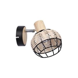 Nástenné bodové svietidlo TAJGA 1xE14/40W/230V ratan/čierna 91-12197 vyobraziť