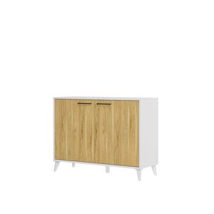 Komoda Barris 44 110 cm orech americký/biela vyobraziť