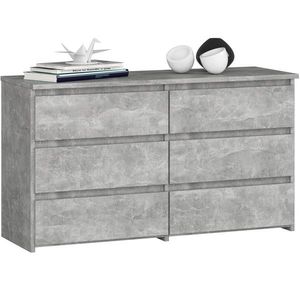 Komoda CL 100 cm 6 zásuviek betón vyobraziť