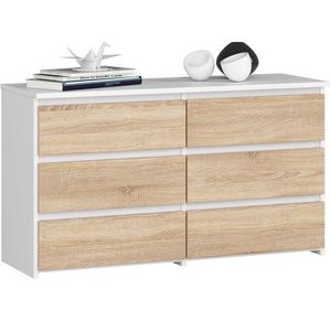 Komoda CL6 100 cm biela/dub sonoma vyobraziť