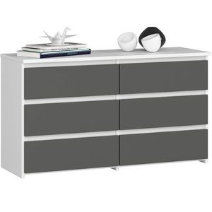 Komoda CL6 100 cm biela/grafitovo sivá vyobraziť