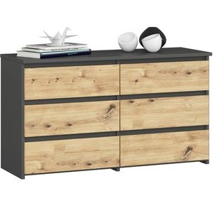 Komoda CL6 100 cm grafitovo šedá/dub artisan vyobraziť