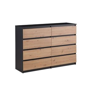 Komoda Houseland Malwax 01 dub artisan/antracitovo sivá vyobraziť