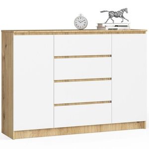 Komoda Inbia K 140 cm dub artisan/biela vyobraziť