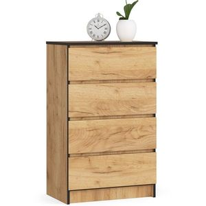 Komoda K60 cm so 4 zásuvkami dub craft vyobraziť