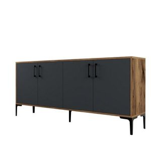 Komoda Kiev 180 cm antracit/hnedá vyobraziť
