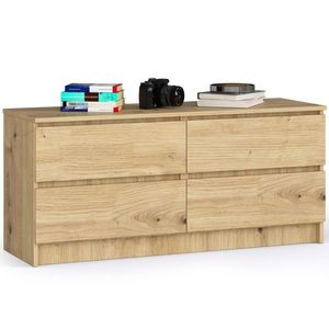 Komoda Kuba 120 cm 4 zásuvky dub artisan vyobraziť