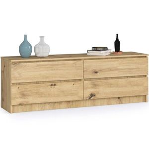Komoda Kuba 160 cm 4 zásuvky dub artisan vyobraziť