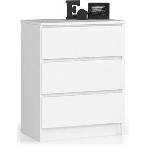 Komoda Kuba 60 cm - 3 šuplíky bílá vyobraziť