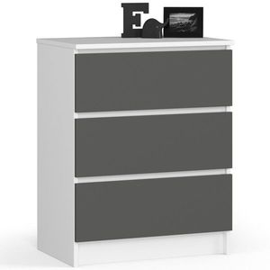 Komoda Kuba 60 cm - 3 zásuvky biela vyobraziť