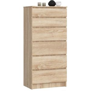 Komoda Kuba 60 cm - 6 zásuviek dub sonoma vyobraziť
