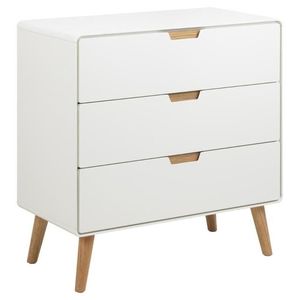 Komoda Lowell 80 cm biela/dub prírodný vyobraziť