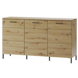 Komoda Lucas II 36 155 cm dub Artisan/čierna vyobraziť