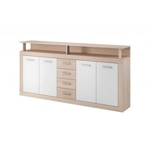 Komoda Luna 190 cm dub sonoma/biela vyobraziť