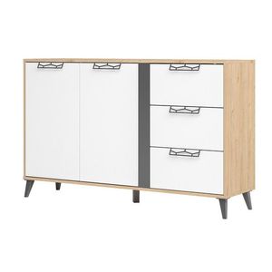 Komoda Moet 45 150 cm orech americký Jackson/biela/grafit vyobraziť