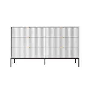 Komoda Nova 154 cm so zásuvkami biela/čierna vyobraziť